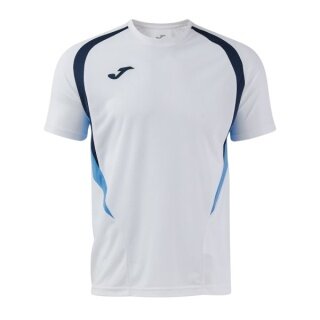 Joma Sport-Tshirt Championship 20 (wysoki komfort noszenia, rec. poliester) biały/jasnoniebieski męski