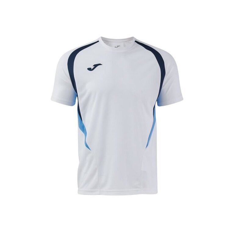 Joma Sport-Tshirt Championship 20 (wysoki komfort noszenia, rec. poliester) biały/jasnoniebieski męski