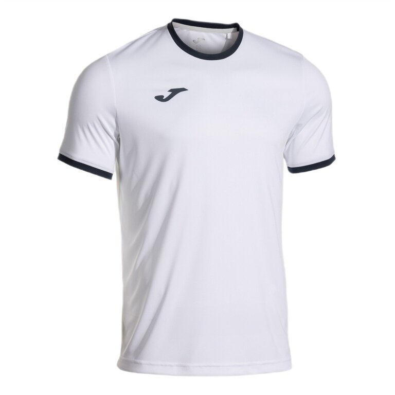 Joma Sport-Tshirt Combi Premium (100% poliester, oddychający) biały/granatowy męski