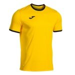 Joma Sportowa koszulka T-shirt Combi Premium (100% poliester, oddychająca) żółto-czarna męska