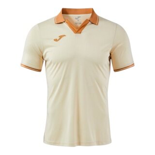 Joma Polo tenisowe Galaxy (100% rec. poliester, lekki, oddychający) beżowy/brązowy męski