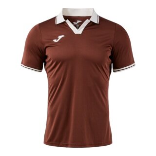 Joma Polo tenisowe Galaxy (100% rec. poliester, lekki, oddychający) brązowy/beżowy męski