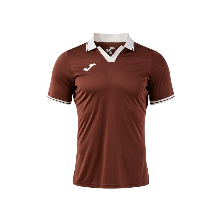 Joma Polo tenisowe Galaxy (100% rec. poliester, lekki, oddychający) brązowy/beżowy męski