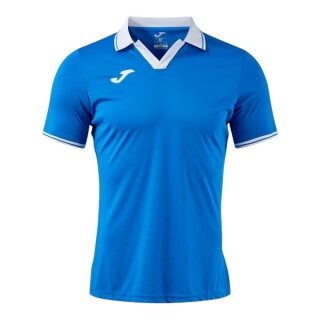 Joma Polo tenisowe Galaxy (100% rec. poliester, lekki, oddychający) niebiesko-biały męski