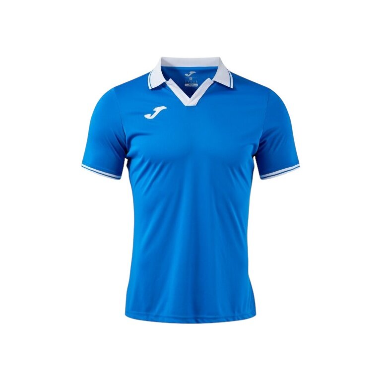 Joma Polo tenisowe Galaxy (100% rec. poliester, lekki, oddychający) niebiesko-biały męski