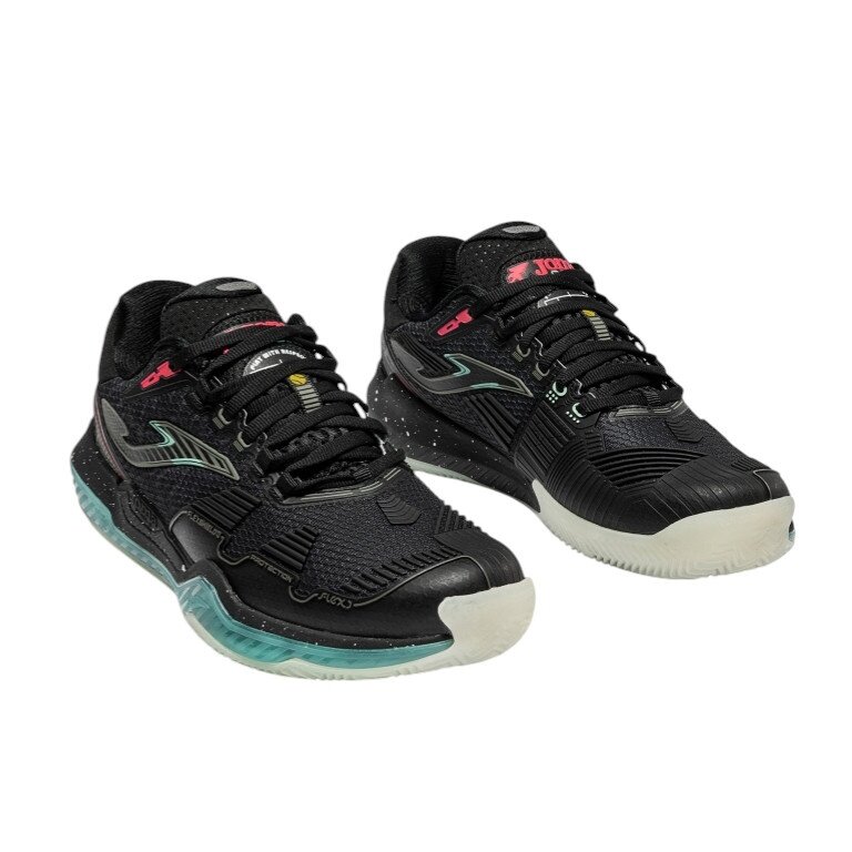 Buty tenisowe Joma Point 2601 na nawierzchnię ceglaną/piaskową czarne/turkusowe męskie