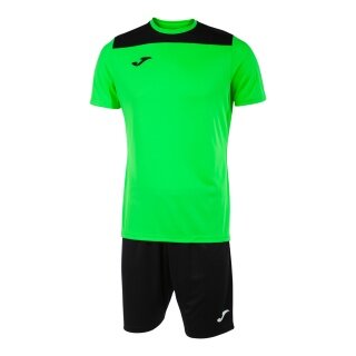 Zestaw Joma Phoenix III (krótkie spodenki i koszulka z krótkim rękawem) neonowo-zielony/czarny dla mężczyzn