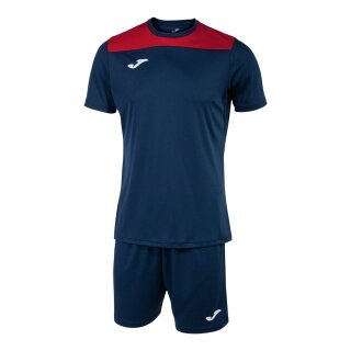 Joma dres treningowy (krótkie spodenki i koszulka z krótkim rękawem) Phoenix III zestaw granatowo/czerwony męski