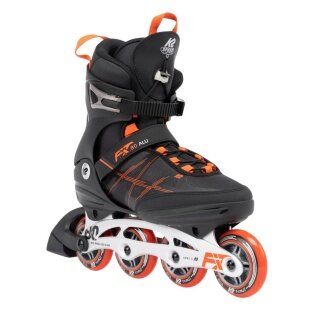 Rolki K2 Inline F.I.T. 80 Alu (kółka: 80mm/82A, łożyska: ABEC 5) czarne/pomarańczowe męskie