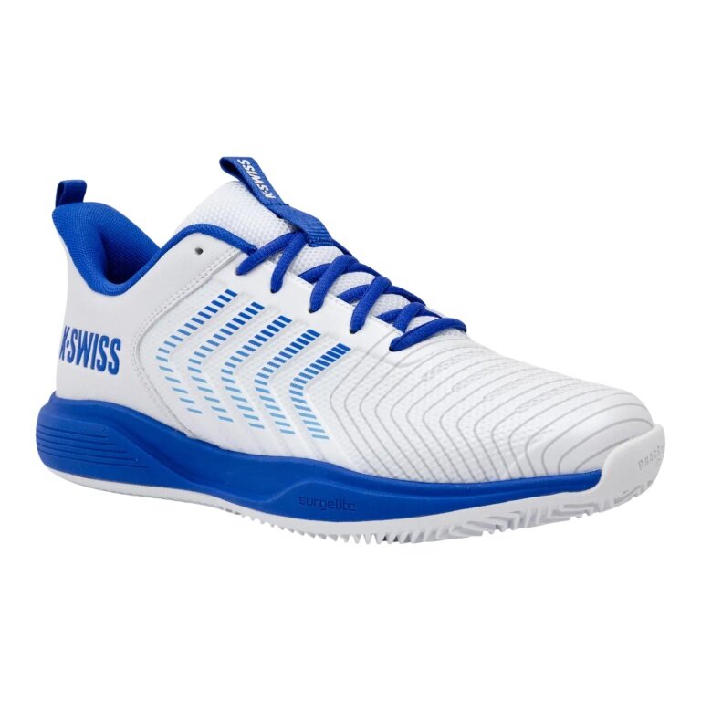 KSwiss buty tenisowe Ultrashot Light Clay/Sandplatz 2026 białe/olśniewająco niebieskie męskie