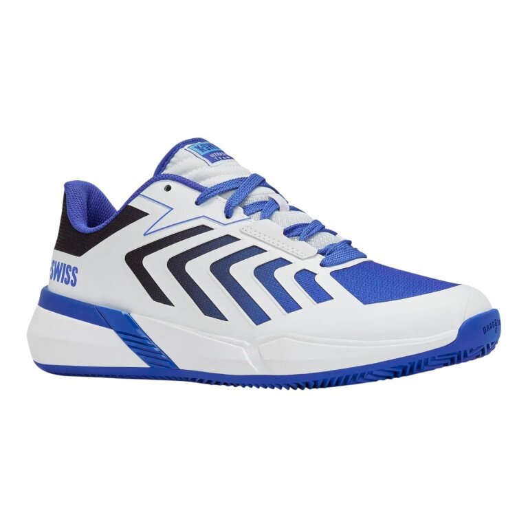 Buty tenisowe KSwiss Ultrashot Team 2 Clay/Sandplatz 2026 białe/olśniewająco niebieskie męskie