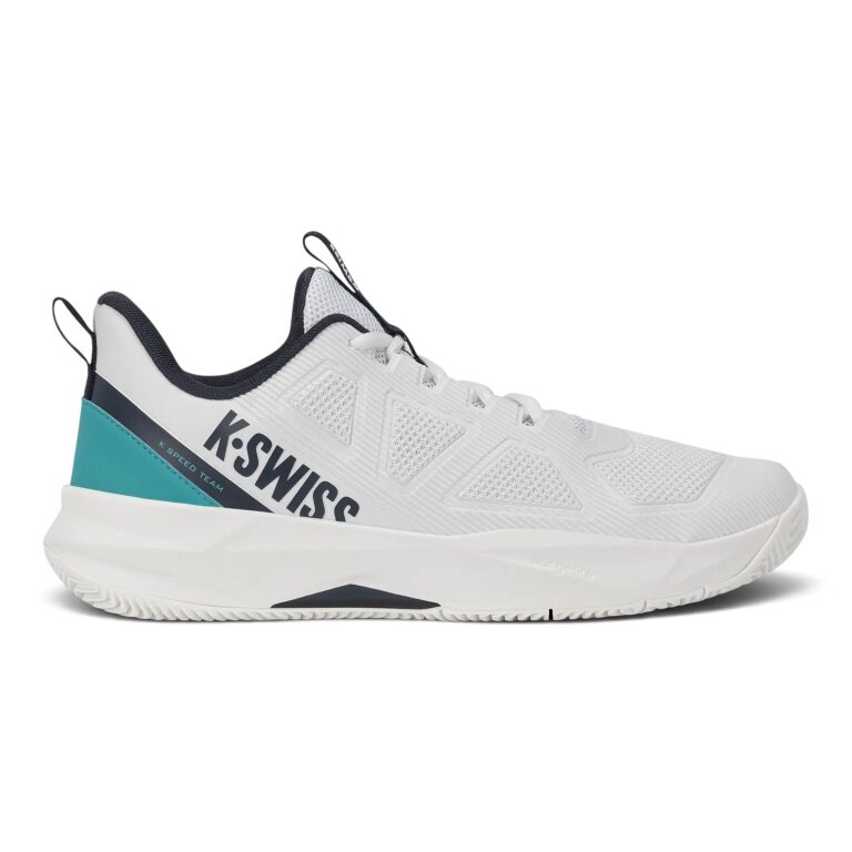 Buty tenisowe KSwiss K-Speed Team Clay/Sandplatz białe/węglowe/niebieskie męskie