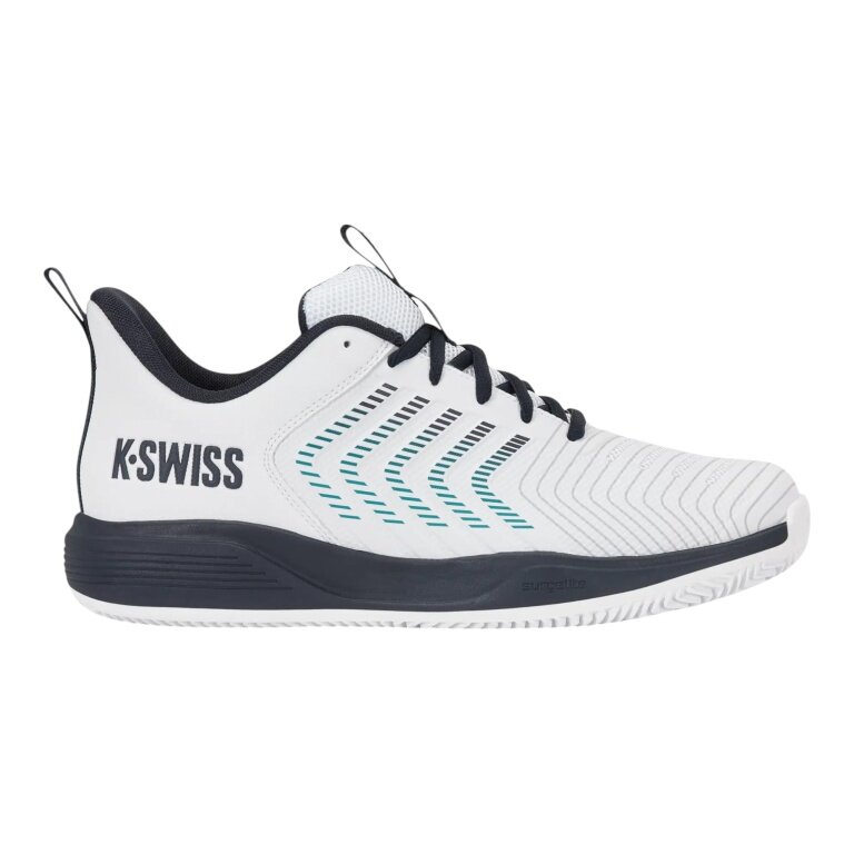 Buty tenisowe KSwiss Ultrashot Light Clay/Sandplatz 2026 białe/węglowe/niebieskie męskie