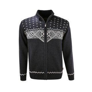 Kama Sweter Pullover 4065 Zamek Całkowity (Wełna Merino) grafitowy szary Mężczyźni