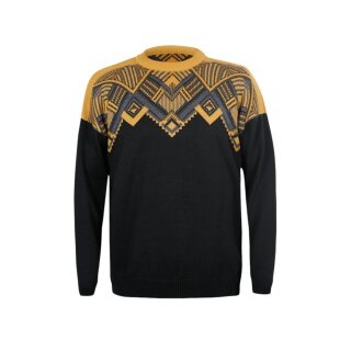 Sweter Kama Pullover 4068 (mieszanka wełny merino) czarny męski