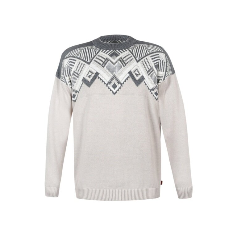 Sweter Kama Pullover 4068 (mieszanka wełny merino) beżowy męski