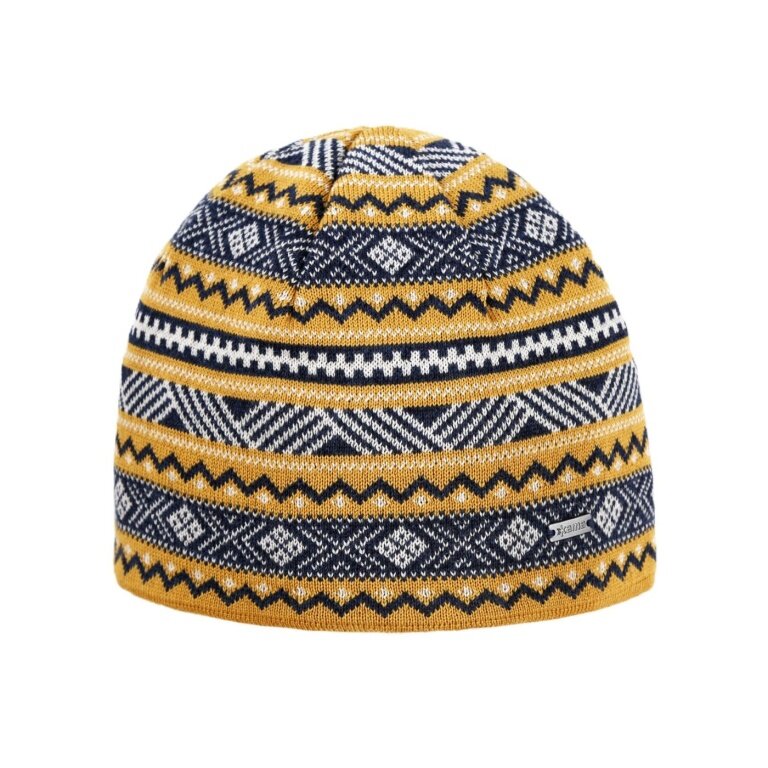 Czapka Kama Strickmütze (Beanie) A174 Merino - Damska żółta - 1 sztuka