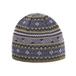 Czapka Kama Strickmütze (Beanie) A174 Merino - damska ciemnozielona/czarna/biała - 1 sztuka