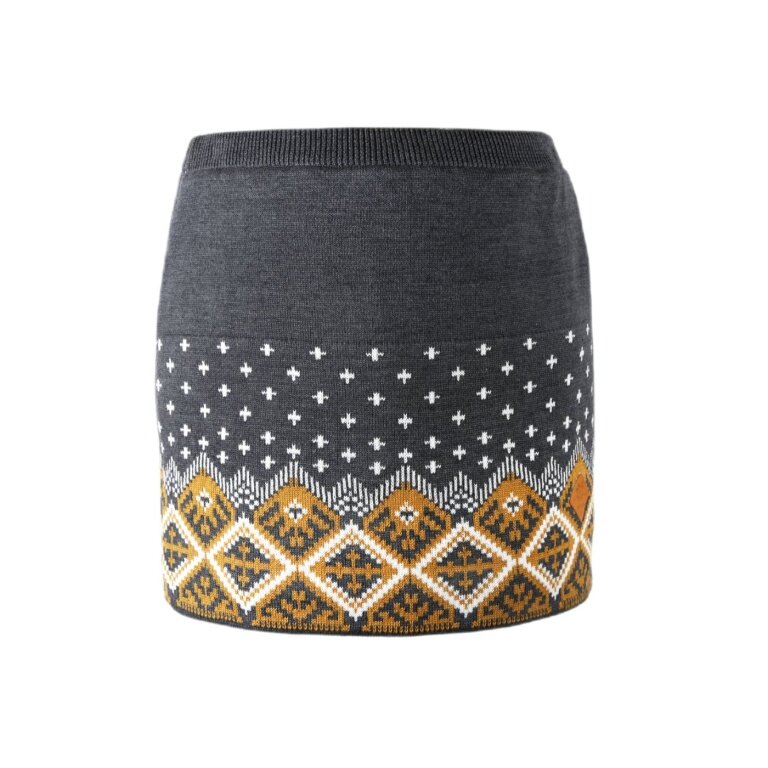 Spódnica zimowa Kama 6015 z wełny merino (wiatroszczelna, ocieplana) grafitowa dla kobiet