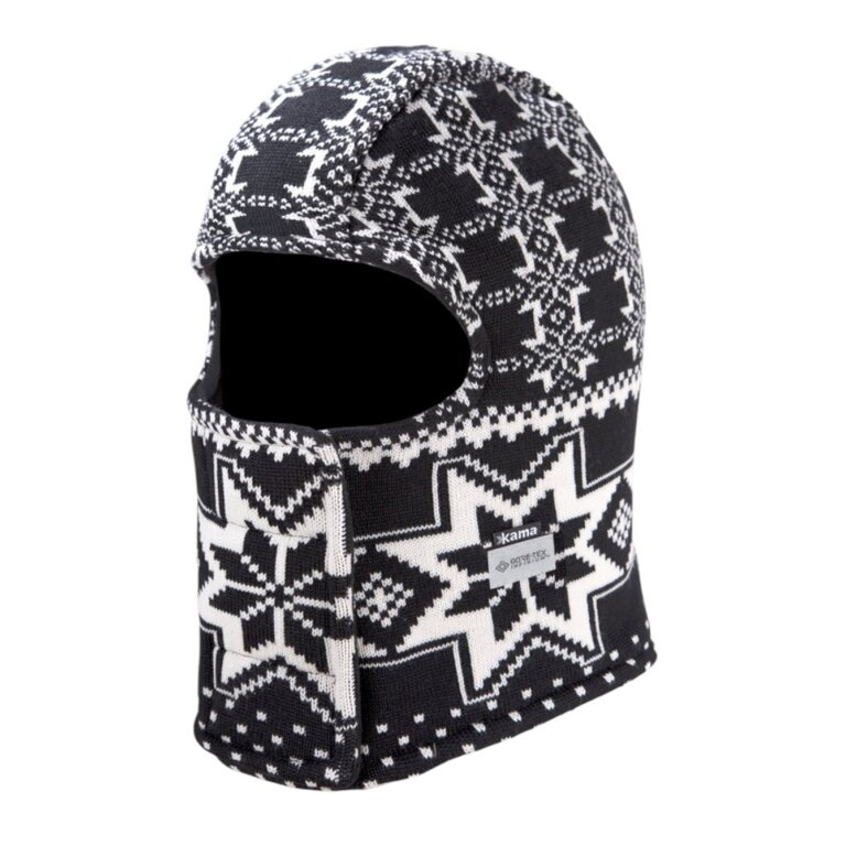 Kama Sturmhaube DW22 (wiatroszczelna, oddychająca, bardzo ciepła) - czarno-biała - 1 sztuka