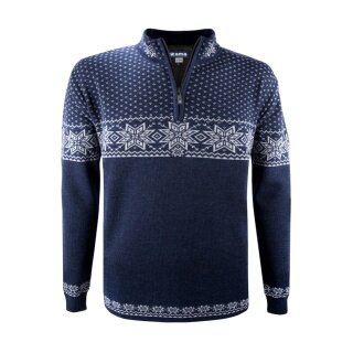 Kama Sweter Pullover 3053 Half Zip (ciepły, wiatroszczelny) granatowy Mężczyźni