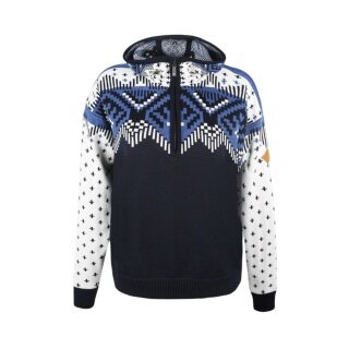 Kama bluza z kapturem Kamakadze 5057 Half Zip (mieszanka wełny merino) granatowa damska