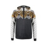 Kama bluza z kapturem 5057 Kamakadze Half Zip (mieszanka wełny merino) grafitowa szara damska