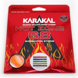 Karakal Sznur do badmintona Hot Zone 68 pomarańczowy 10m Zestaw