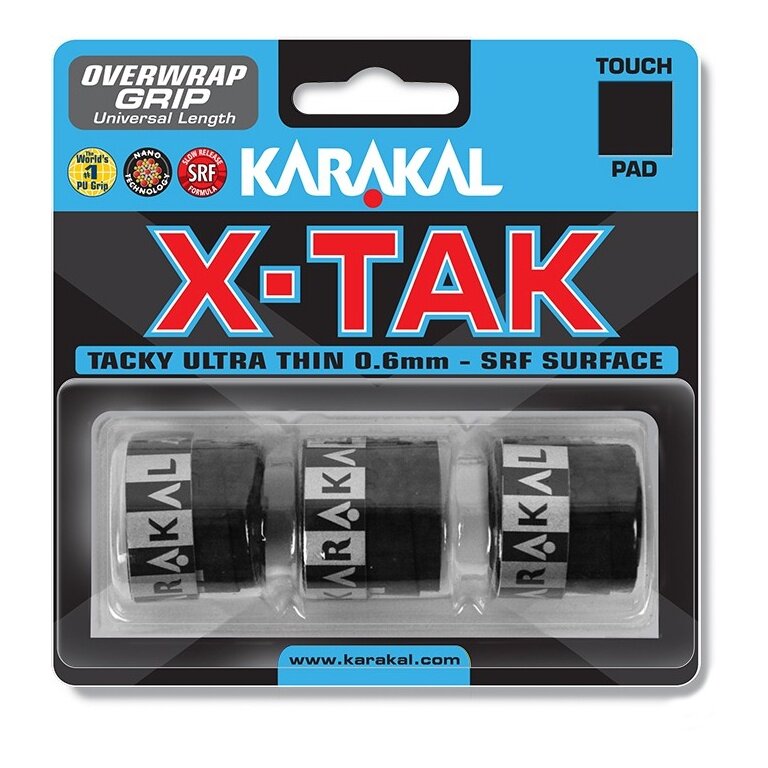 Karakal Overgrip X-Tak 0.6mm czarny 3 szt.