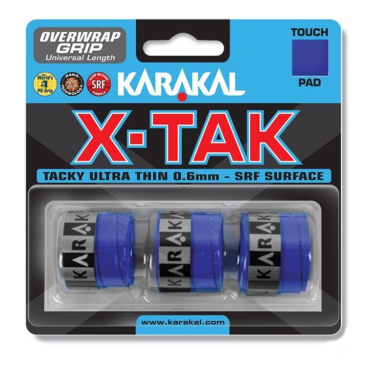 Karakal Overgrip X-Tak 0.6mm niebieski 3 szt.