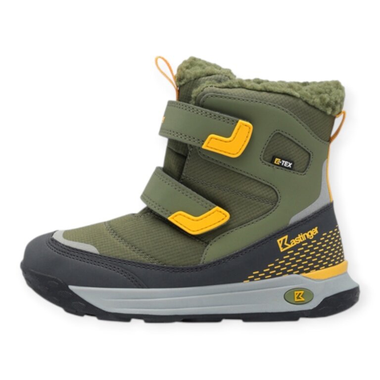 Kastinger zimowe buty UT-Arctica MID V KTX (wodoodporne, ciepła podszewka) oliwkowo-zielone/żółte dzieci (32-35)
