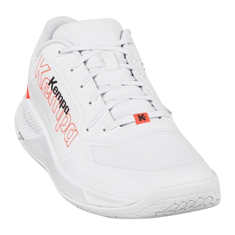 Buty halowe Kempa Kourtfly Three (piłka ręczna) białe/czarne/fluo męskie