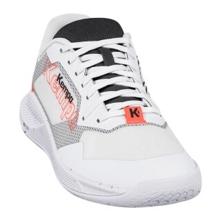 Buty halowe Kempa Kourtfly Two (piłka ręczna) 2026 białe/czarne/fluo męskie