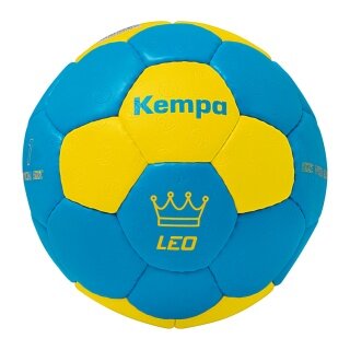 Kempa Piłka ręczna Leo (wytrzymała piłka treningowa) niebiesko/żółta - 1 sztuka