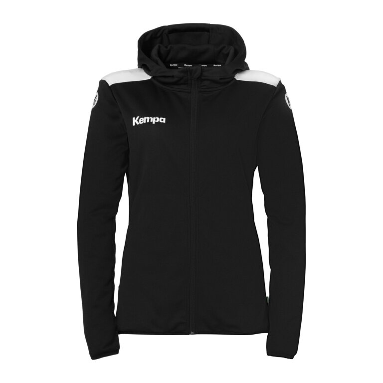 Kurtka z kapturem Kempa Emotion 27 Full-Zip (przyjemne uczucie noszenia) czarna/biała damska
