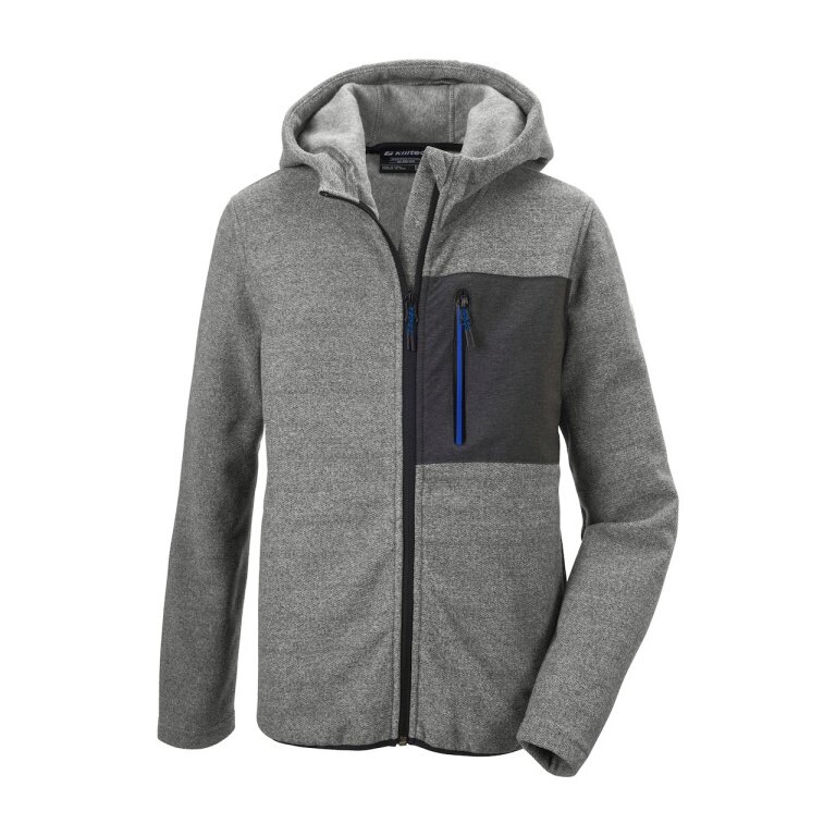 Killtec Sweter polarowy Kow 200 z kapturem (ciepły, warstwa środkowa) jasnoszary dziecięcy