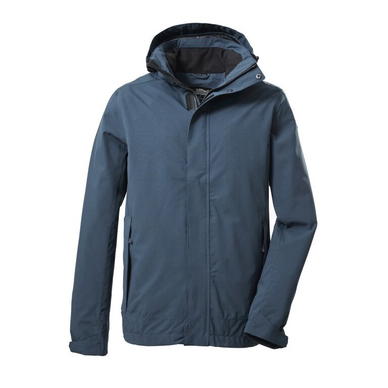 Kurtka funkcjonalna Killtec KOS 87 z odpinanym kapturem (wodoodporna, wiatroszczelna) stalowoniebieska męska