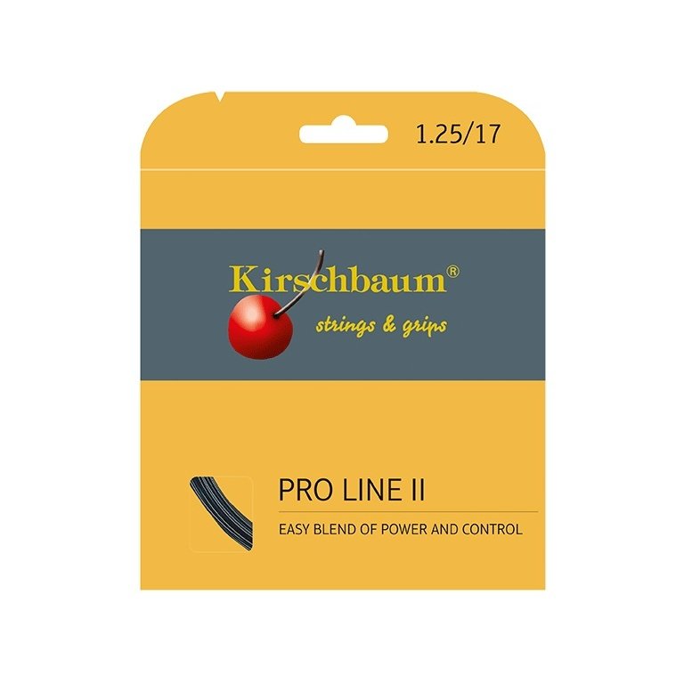 Nawleczka z żyłką tenisową Kirschbaum Pro Line No II (trwałość+kontrola) czarna