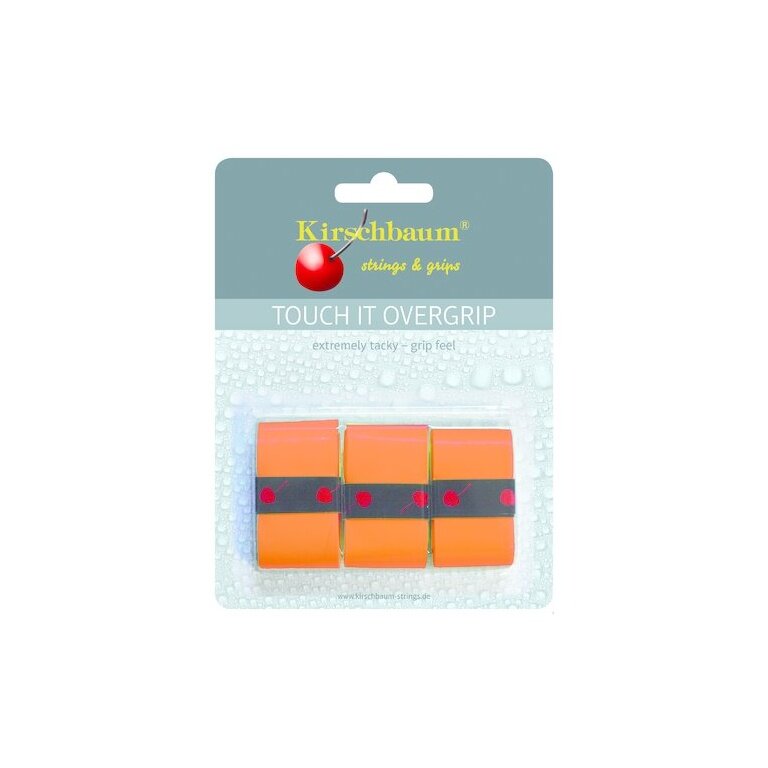 Kirschbaum Overgrip Touch it 0.5mm (ekstremalna przyczepność) pomarańczowy 3 szt.