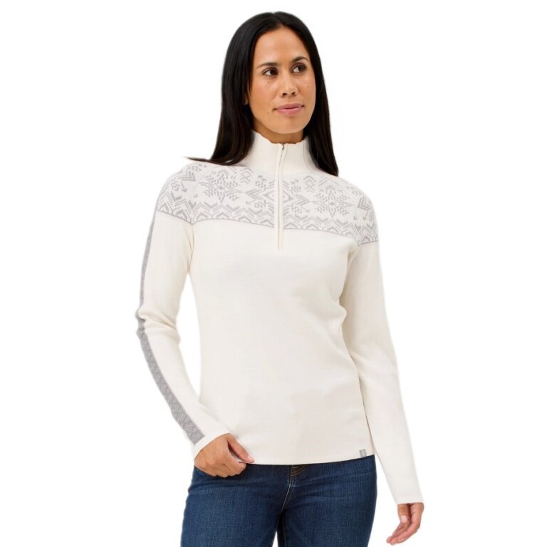 Sweter Krimson Klover Pullover Summit 2.0 z zamkiem (wełna merino) biały damski