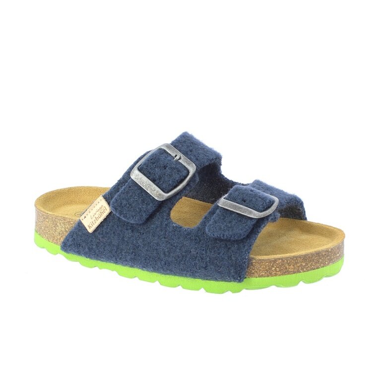 Kapcie Living Kitzbühel Wooly Wonder Kids ciemnoniebieskie dzieci (28-38)