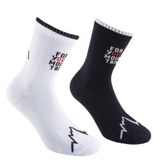 La Sportiva Skarpetki Trekkingowe For Your Mountain (szybkoschnące, maksymalne wyściełanie) czarny/biały - 1 para