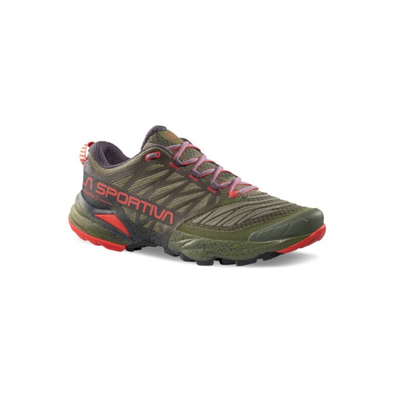 La Sportiva buty do biegania w terenie Akasha II ciemnozielone/czerwone męskie
