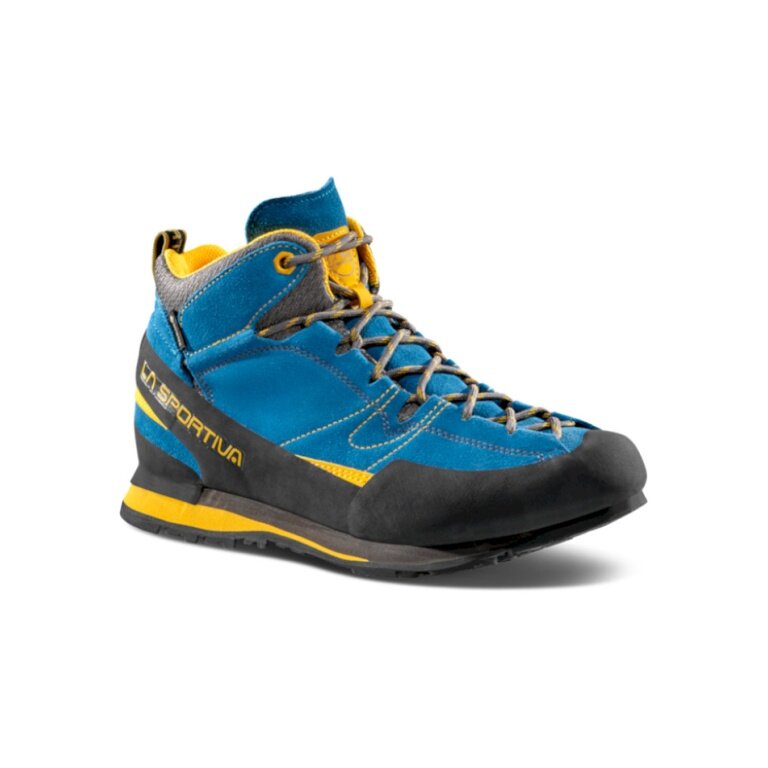 La Sportiva buty trekkingowe Boulder X Mid GTX (podejście, wodoodporne) niebiesko-żółte męskie