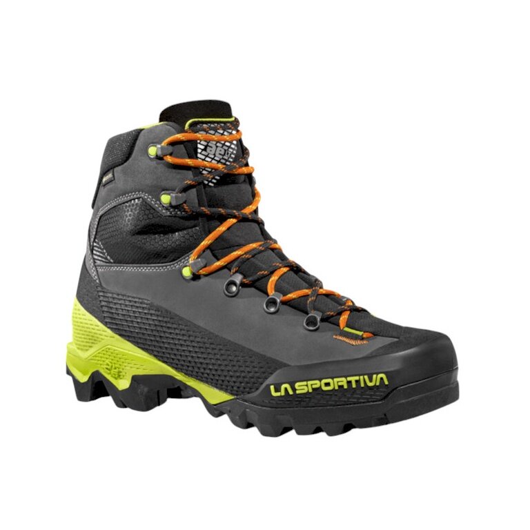 La Sportiva Buty trekkingowe Aequilibrium LT GTX (wędrówki górskie, skóra nubukowa, wodoodporne) w kolorze węgla/lime dla mężczyzn