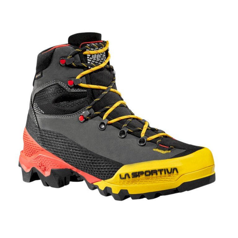 Buty trekkingowe La Sportiva Aequilibrium LT GTX (wędrówki górskie, skóra nubukowa, wodoodporne) czarne/czerwone/żółte męskie