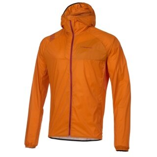La Sportiva Trailowa kurtka biegowa Vento Windbreaker (lekka, wiatroszczelna, wysoka oddychalność) pomarańczowa męska