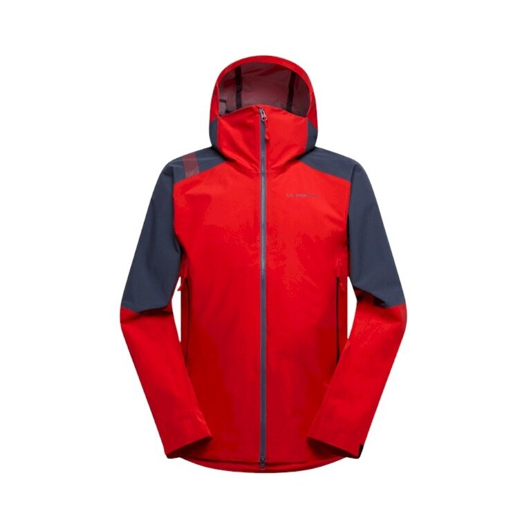 Kurtka Softshell La Sportiva Crest Evo Shell (wiatrproof, wodoodporna) czerwona/nocnoniebieska męska
