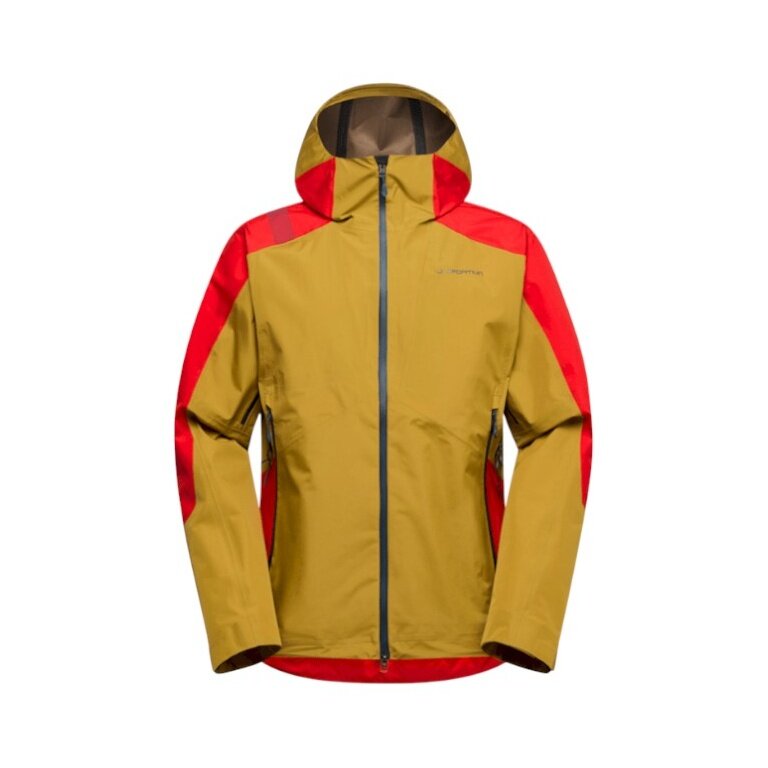 Kurtka Softshell La Sportiva Crossridge Evo Shell (twarda powłoka, do skituringu, wodoodporna) żółto-czerwona męska