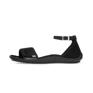 Leguano sandały barefoot Jara (elastyczna podeszwa, szeroki krój) czarne damskie